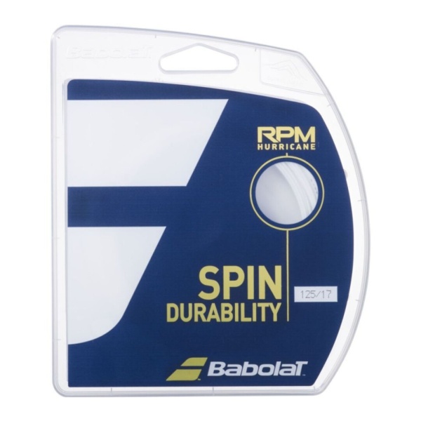 Теннисная струна Babolat RPM Hurricane - White 1,25 12 метров