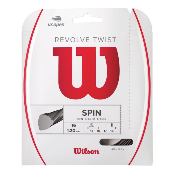 Теннисная струна Wilson Revolve Twist - Grey 1,30 12 метров