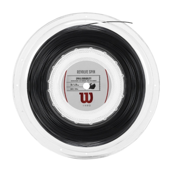 Теннисная струна Wilson Revolve Spin Black 1,30 200 метров