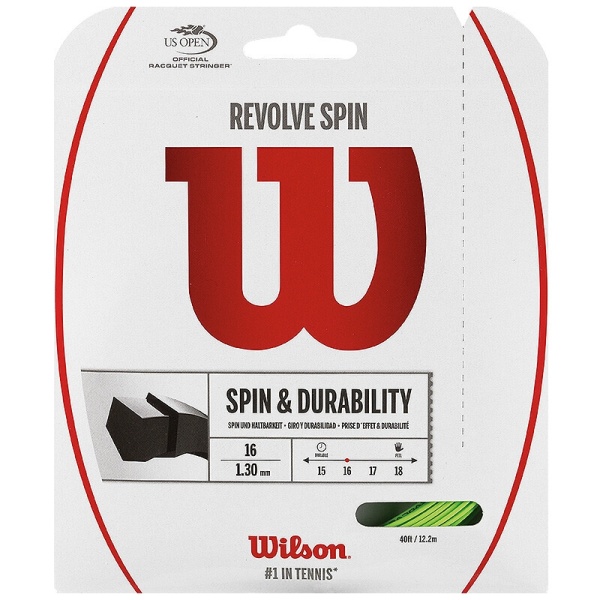 Теннисная струна Wilson Revolve Spin Green 1,30 12 метров