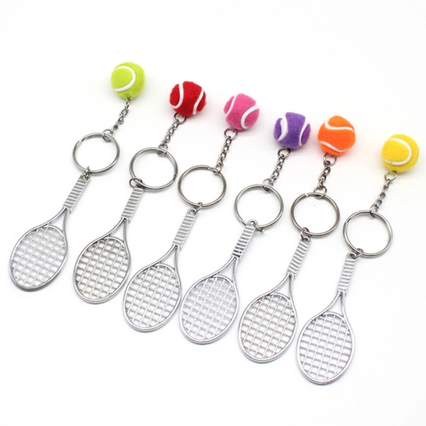 Брелок ракетка с мячиком metall - Mix