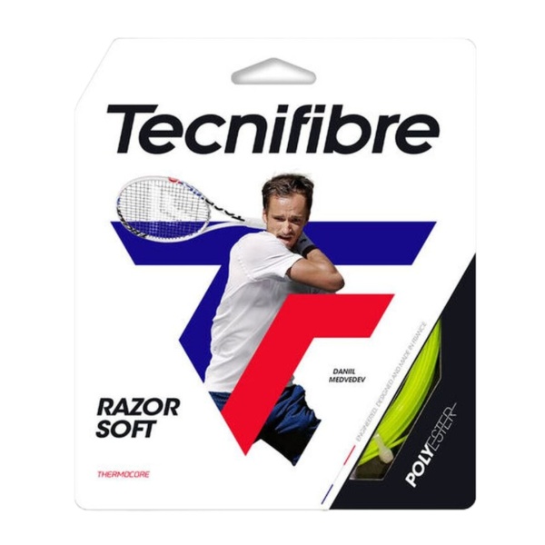 Теннисная струна Tecnifibre Razor Soft Lime 1,30 12 метров